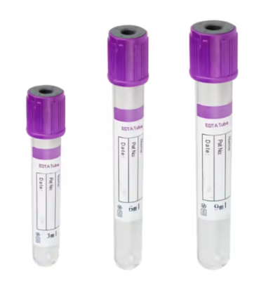 PET/Glass Lavender Top EDTA K2/K3 Vacuum Blood Collection Test Tube Disposable