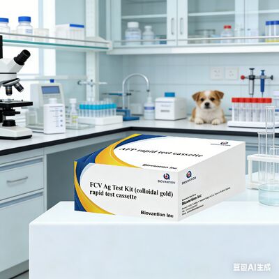 Feline FCV Antigen Rapid Test Kit with High Sensitivity and 5-10 Minute Results Using Double Antibody Sandwich Method