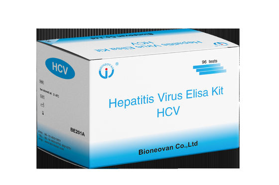 Anti-HCV Elisa Test Kit with High Specificity for 96 Tests and 1.5-3 Hours Assay Time