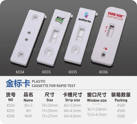 Plastic Colloidal Gold Rapid Test Cassette 70×20mm