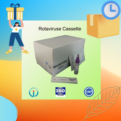 IVD Rotavirus Rapid Cassette Colloidal Gold Rapid Test For Hospital Diagnosis 2-30C Shelf Life 24 Months
