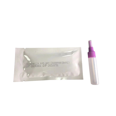 Salmonella Antigen Sensitivity Colloidal Gold Rapid Test Cassette Strip Reagent For Human Use