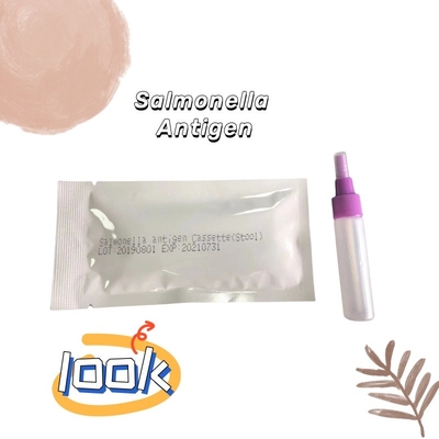 Salmonella Antigen Sensitivity Colloidal Gold Rapid Test Cassette Strip Reagent For Human Use