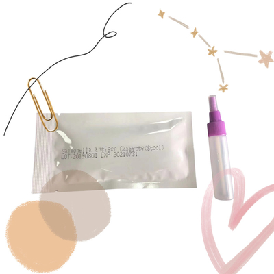 Salmonella Antigen Sensitivity Colloidal Gold Rapid Test Cassette Strip Reagent For Human Use