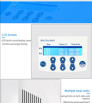 HUXI Mini Dry Bath dry Dry Bath Incubator RT + 5 ℃ to 100 ℃