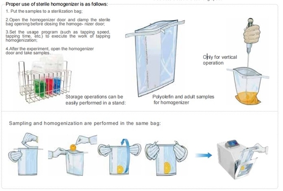Paddle Sterilize Homogenizer Paddle Blender Large LCD Easy Operation