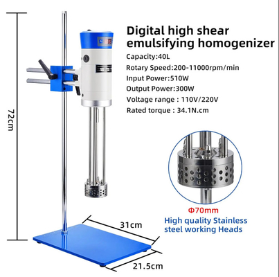Electricity Operated Laboratory JRJ High Shear Homogenizer for High Efficiency
