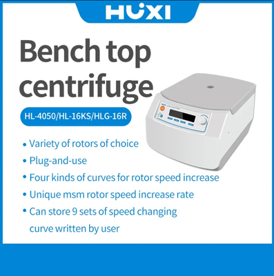 HUXI Centrifuge Laboratory Centrifuge 50ml/15ml/10ml Bench Top Lab Low Speed Centrifuge