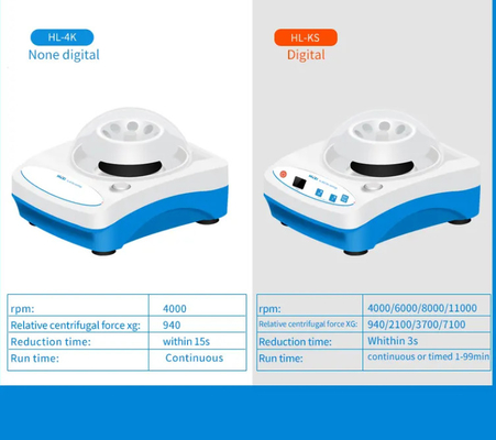 Portable Lab Mini Centrifuge 6/8 Tubes 4000 RPM CE Certified Compact Design Plastic And Metal Ideal For Small Labs Research