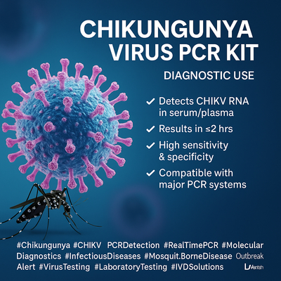 Chikungunya Virus Test Kit Manual Use Plastic Housing 24-Month Stability