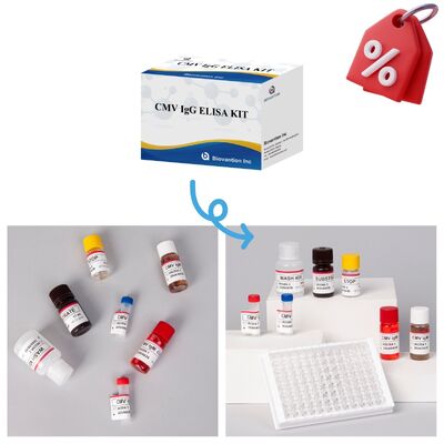 96T CMV ELISA Test Kit with Colorimetric Detection and Sandwich Method for Cytomegalovirus Antibodies
