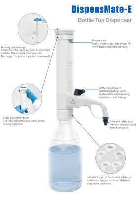 Professional DL DL001 DC Brushless Motor Bottle Top Dispenser with 5-Year Warranty for Chemical & Liquid Handling