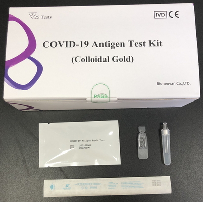 Colloidal Gold 15 Minute Antigen Test 25 Pc RTK Ag Swab Test