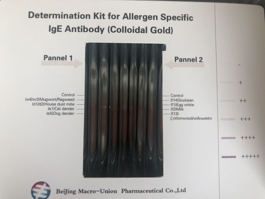 Allergen Specific IgE Blood Test Colloidal Gold Rapid Test 20 Strips